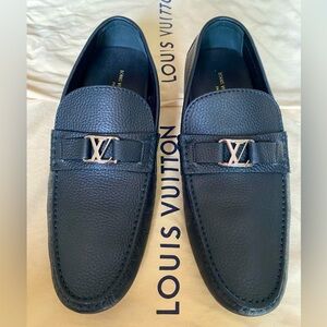 NWOT Louis Vuitton LV Hockenheim Black Men’s Moccasin/Loafer US9 EU42 UK8